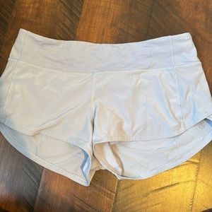 Light purple lululemon shorts.